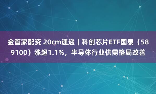 金管家配资 20cm速递｜科创芯片ETF国泰（589100）涨超1.1%，半导体行业供需格局改善